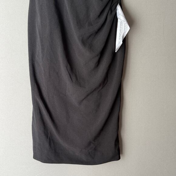 Dress the Population‎ sz XXS black faux wrap evening cocktail pencil dress NWT - Picture 4 of 10